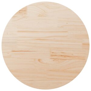 vidaXL Dessus de table Ø90x2 5 cm Bois de pin massif