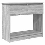 vidaXL Table console avec tiroirs sonoma gris 85 5x38 5x74 5 cm