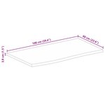 vidaXL Dessus de table à bord vivant 100x60x3 8cm bois massif manguier
