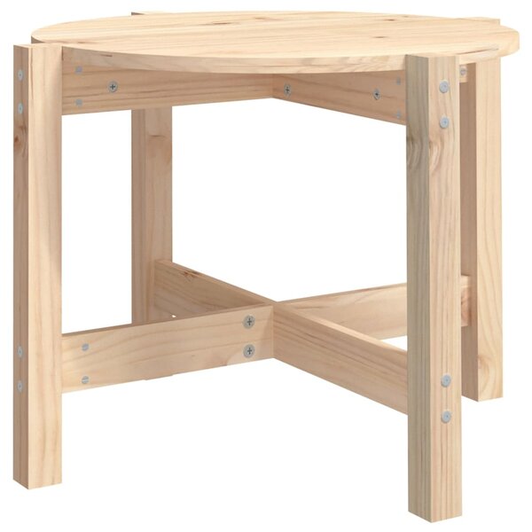 vidaXL Table basse Ø 62 5x45 cm Bois massif de pin