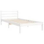 vidaXL Cadre de lit sans matelas blanc 100x200 cm bois massif