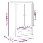 vidaXL Buffet haut chêne sonoma 60x35 5x103 5 cm bois d'ingénierie