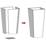 vidaXL Jardinière vert olive 35x35x75 cm acier