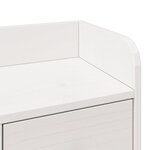 vidaXL Lit bibliothèque sans matelas blanc 75x190cm bois de pin massif