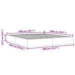 vidaXL Cadre de lit ottoman sans matelas noir 200x200 cm similicuir