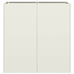vidaXL Jardinière blanc 80x40x80 cm acier laminé à froid