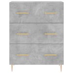 vidaXL Buffet haut Gris béton 69 5x34x180 cm Bois d'ingénierie