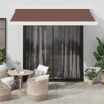 vidaXL Auvent rétractable automatique marron 300x250 cm
