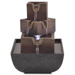 vidaXL Fontaine d'intérieur avec lampe LED Polyrésine