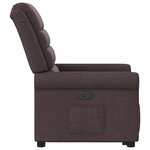 vidaXL Fauteuil inclinable marron foncé tissu