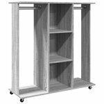 vidaXL Garde-robe avec roues sonoma gris 102x38x110 cm bois ingénierie
