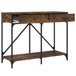 vidaXL Table console chêne fumé 100x39x78 5 cm bois d'ingénierie