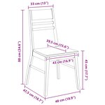 vidaXL Chaises de salle à manger 2 Pièces Blanc 43 x 54 x 89 cm