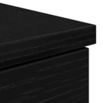 vidaXL Bureau avec porte Chêne noir 140 x 49 x 76 cm Bois d'ingénierie