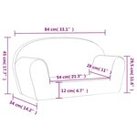 vidaXL Canapé pour enfants 2 places crème peluche douce