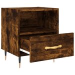 vidaXL Table de chevet chêne fumé 40x35x47 5 cm bois d’ingénierie
