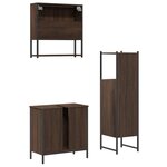 vidaXL Ensemble de meubles de salle de bain 3 Pièces Chêne marron