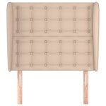 vidaXL Tête de lit avec oreilles Cappuccino 93x23x118/128cm Similicuir