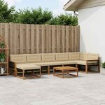 vidaXL Ensemble de canapés d'extérieur 8 Pièces Naturel et Beige