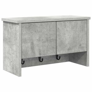 vidaXL Porte-manteau mural avec étagère Gris béton 50 x 20 x 30 cm