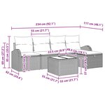 vidaXL Ensemble de Canapés avec coussin avec stockage Gris polyrotin