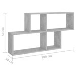 vidaXL Étagère murale Gris béton 100x18x53 cm Bois d’ingénierie