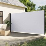 vidaXL Auvent latéral rétractable blanc 220x500 cm