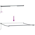 vidaXL Store Rétractable Manuel Gris Clair 400x300 cm