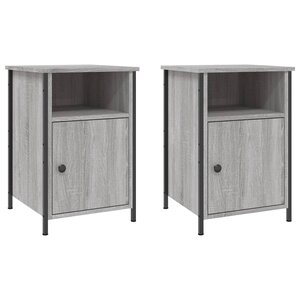 vidaXL Tables de chevet 2 Pièces sonoma gris 40x42x60cm bois d'ingénierie