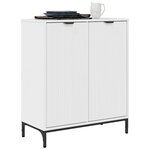 vidaXL Buffet Blanc brillant 69 5 x 33 x 82 cm Bois d'ingénierie
