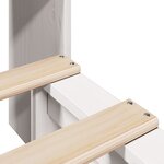 vidaXL Lit bibliothèque sans matelas blanc 100x200 cm bois massif