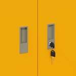 vidaXL Armoire de rangement Jaune moutarde 90 x 40 x 70 cm Acier