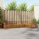 vidaXL Ensemble de canapés d'extérieur 5 Pièces Naturel