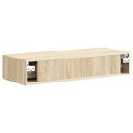 vidaXL Table d'appoint murale 87 5 x 34 5 x 17 cm Bois d'ingénierie