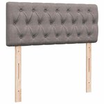 vidaXL Sommier à lattes de lit avec matelas taupe 120x190 cm tissu