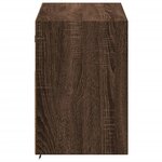 vidaXL Meuble TV mural avec lumières LED chêne marron 100x31x45 cm