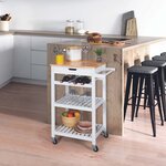 Desserte à roulettes en bois 40 x 61 x 84.5 cm