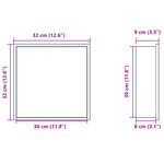 vidaXL Niche de douche noir mat 32x32x9 cm acier inoxydable