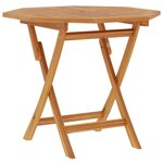 vidaXL Table pliable de jardin 85x85x76 cm Bois de teck solide