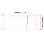 vidaXL Auvent vertical Vert clair 100x1200 cm Tissu oxford