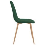 Vidaxl chaises de salle à manger 2 pièces vert tissu