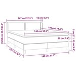 vidaXL Sommier à lattes de lit et matelas Vert foncé 140x190cm Velours