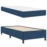 vidaXL Lit à ressorts avec matelas Bleu 90 x 190 cm tissu