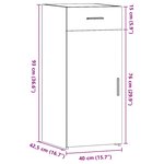 vidaXL Buffet chêne marron 40x42 5x93 cm bois d'ingénierie