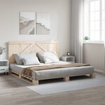 vidaXL Cadre de lit avec tête de lit 180x200 cm bois de pin massif