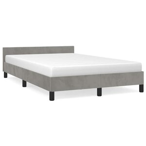 vidaXL Cadre de lit sans matelas gris clair 120x200 cm velours