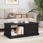 vidaXL Table basse Chêne noir 90 x 50 x 35 cm Bois d'ingénierie