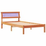 vidaXL Cadre de lit Marron cire 100 x 200 cm Bois massif en pin