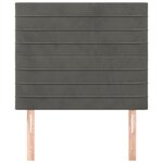 vidaXL Tête de lit Gris foncé 80x5x118/128 cm Velours