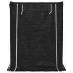 vidaXL Portant de bois de chauffage et housse de pluie acier galvanisé